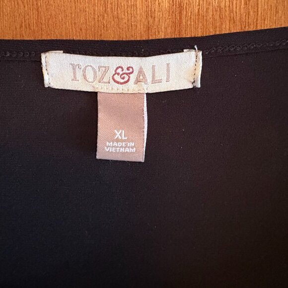 Roz & Ali – Cap Sleeve Pullover – XL – Black - Picture 3 of 5